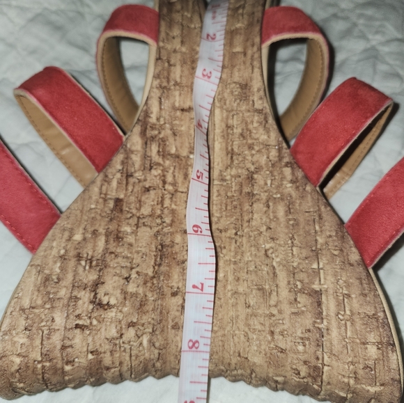 Maiella Italy Red Cork Heel Wedges 5.5 - Picture 4 of 5